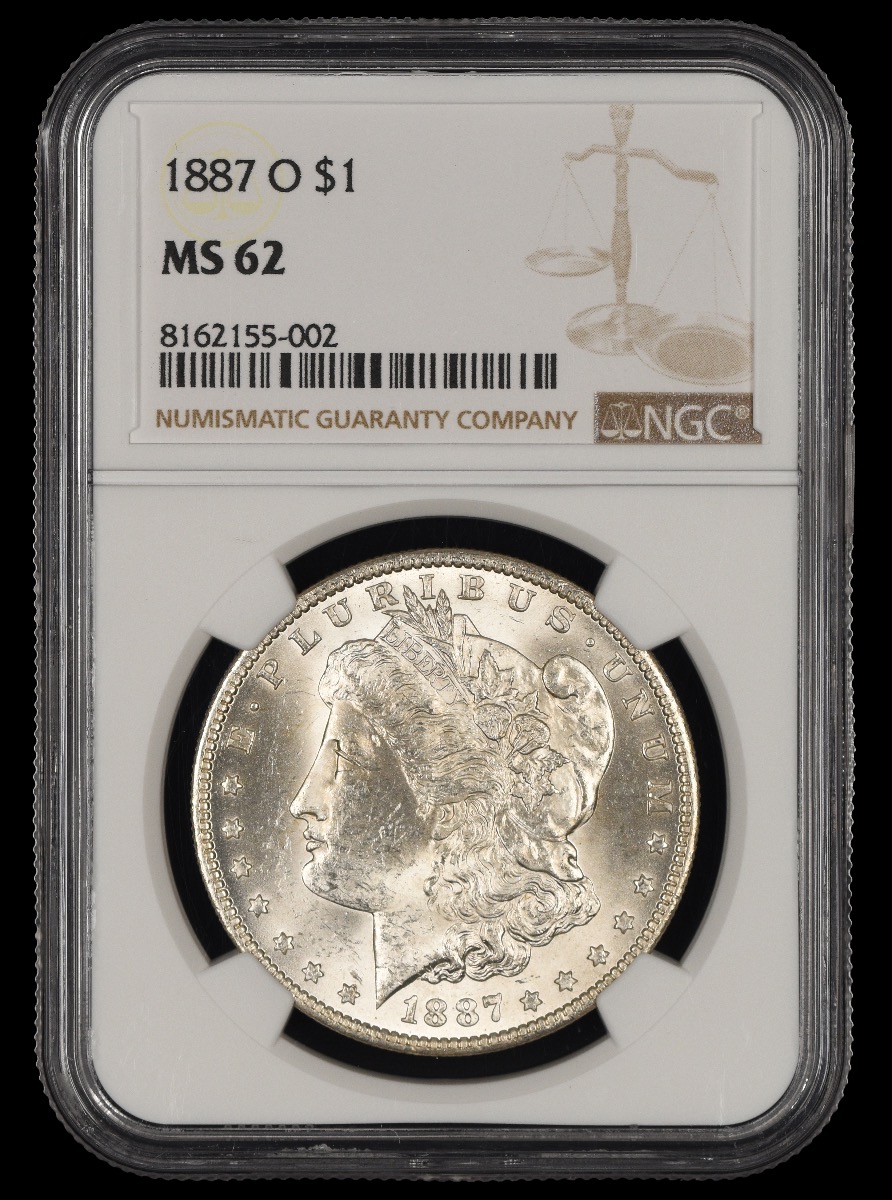 1887-O $1 NGC MS62 MS62