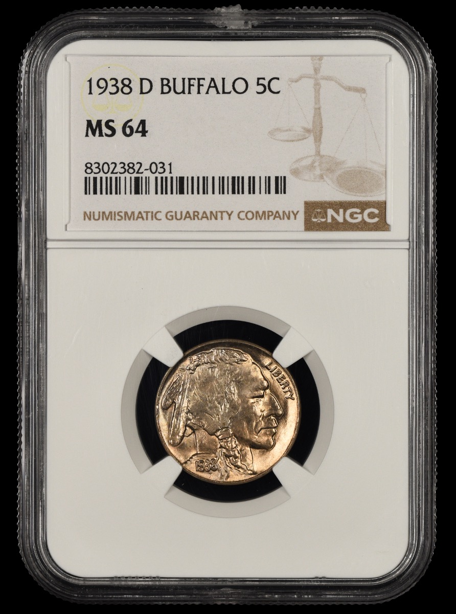 1938 D Buffalo Nickel NGC MS64 MS64