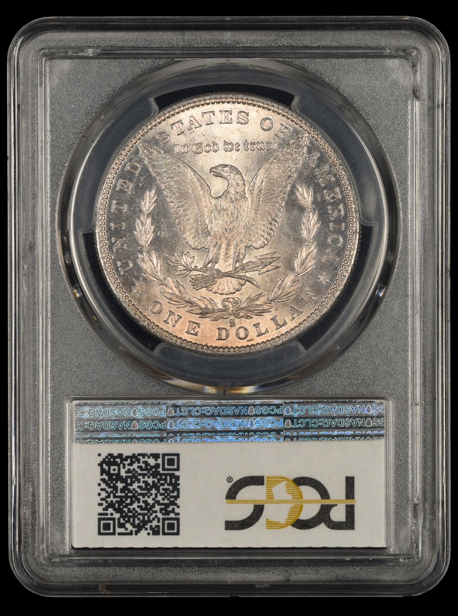 1880 S $1 VAM 10 8/7 Crossbar PCGS MS64+ Top 100 MS64+