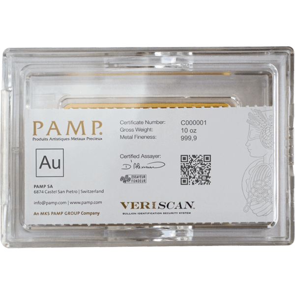 10 OZ GOLD BAR PAMP 