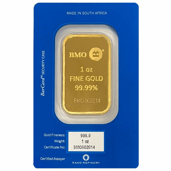 1 OZ GOLD BAR BANK OF MONTREAL 