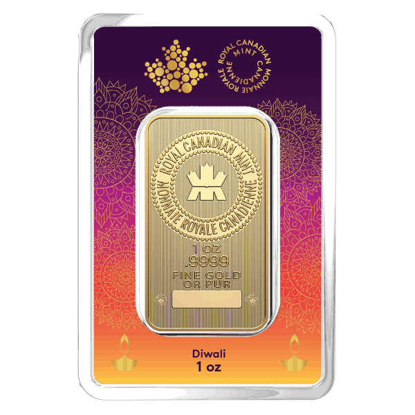 2024 1 OZ GOLD BAR RCM DIWALI 