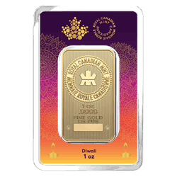 2024 1 OZ GOLD BAR RCM DIWALI 