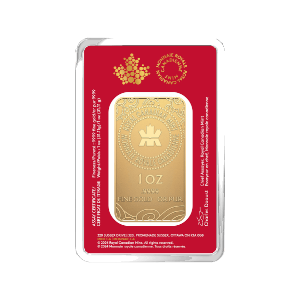 2025 1 OZ GOLD BAR RCM LUNAR SNAKE 