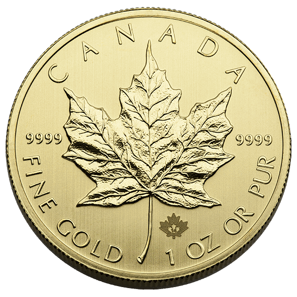 1 OZ CANADIAN GOLD MAPLE LEAF .9999 FINE 