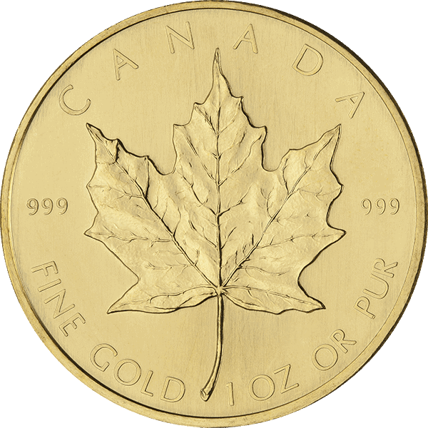 1 OZ CANADIAN GOLD MAPLE LEAF .9999 FINE - St. Joseph Partners