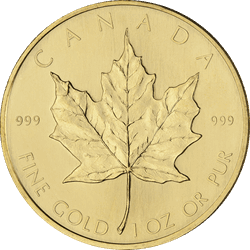 1 OZ CANADIAN GOLD MAPLE LEAF RANDOM YEAR 