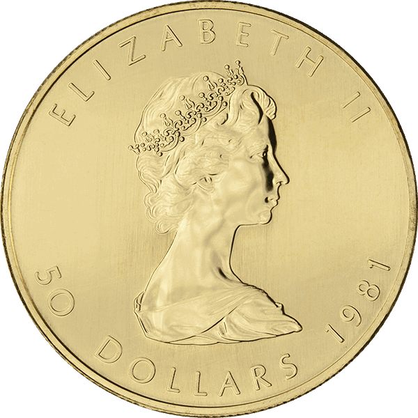 1 OZ CANADIAN GOLD MAPLE LEAF .9999 FINE 