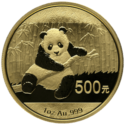 1 OZ CHINESE GOLD PANDA (IN PLASTIC) 