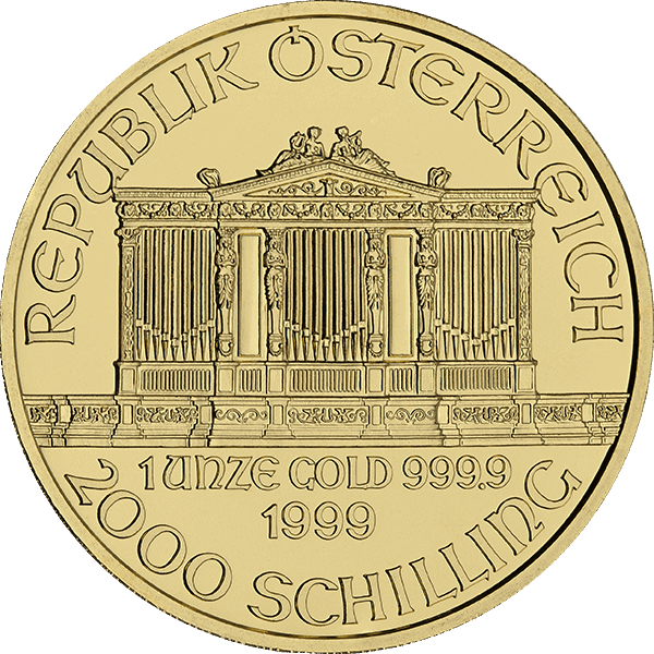 1 OZ AUSTRIAN GOLD PHILHARMONIC