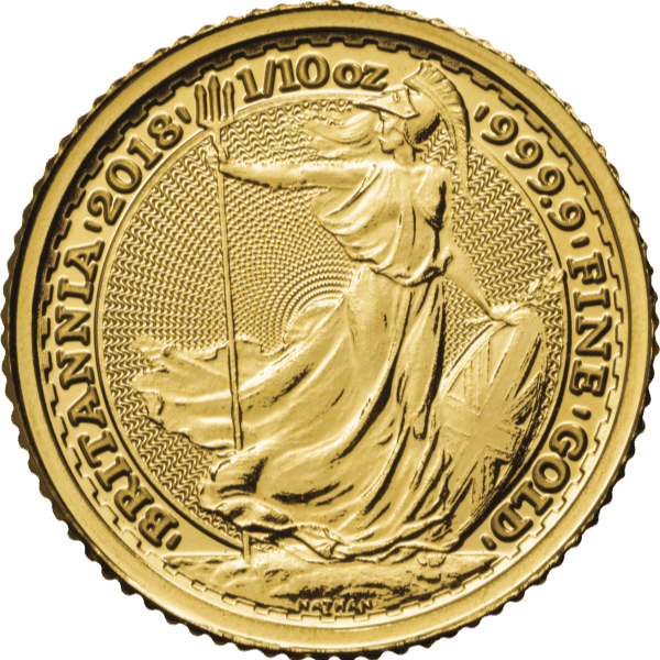 1/10 OZ GREAT BRITAIN GOLD BRITANNIA 