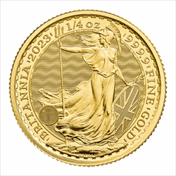 2023 1/4 OZ GREAT BRITAIN GOLD BRITANNIA KING CHARLES 