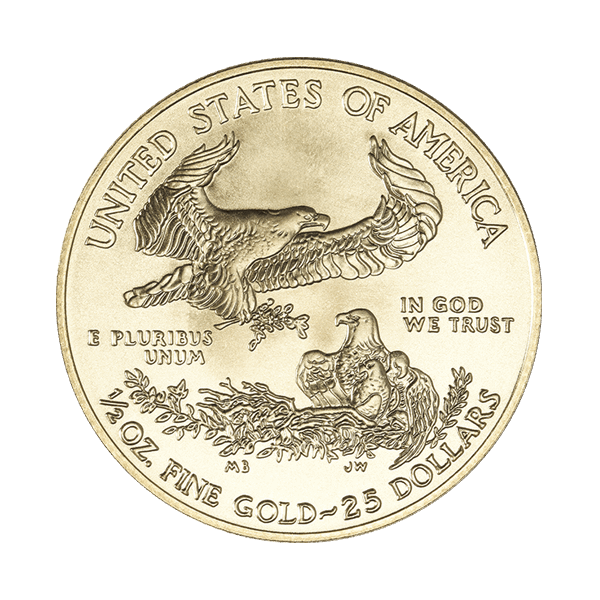 1/2 OZ AMERICAN GOLD EAGLE  Reverse