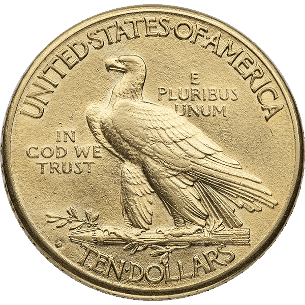 $10 U.S. GOLD INDIAN XF 