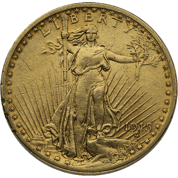 $20 U.S. GOLD SAINT VF 