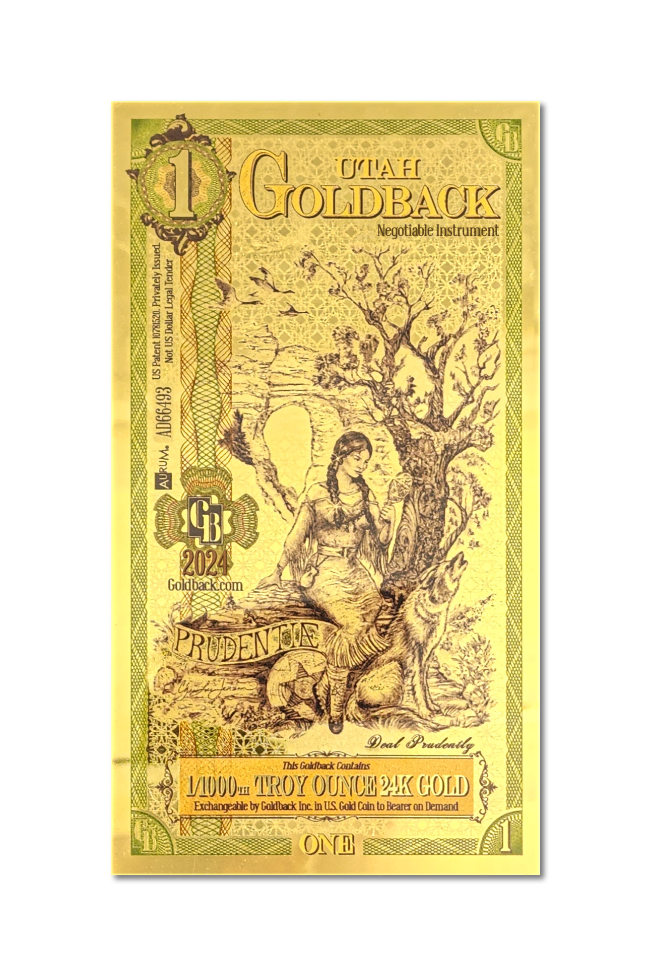 Utah 1 Goldback image 1