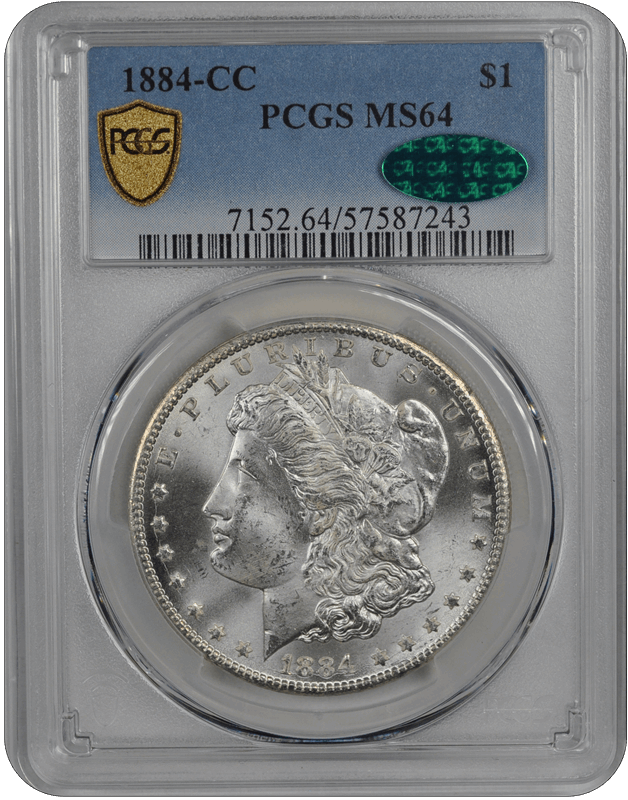 1884-CC Morgan PCGS CAC MS 64