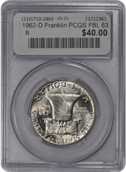 1962-D Franklin PCGS FBL 63