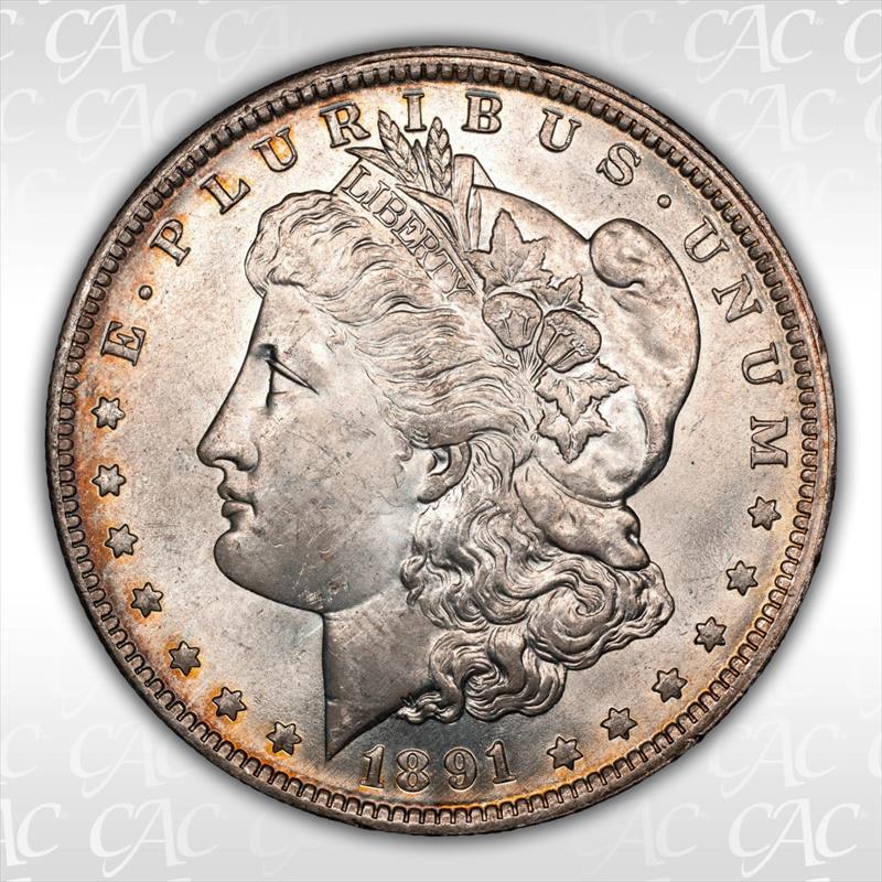 1891-O $1 CACG MS 64 