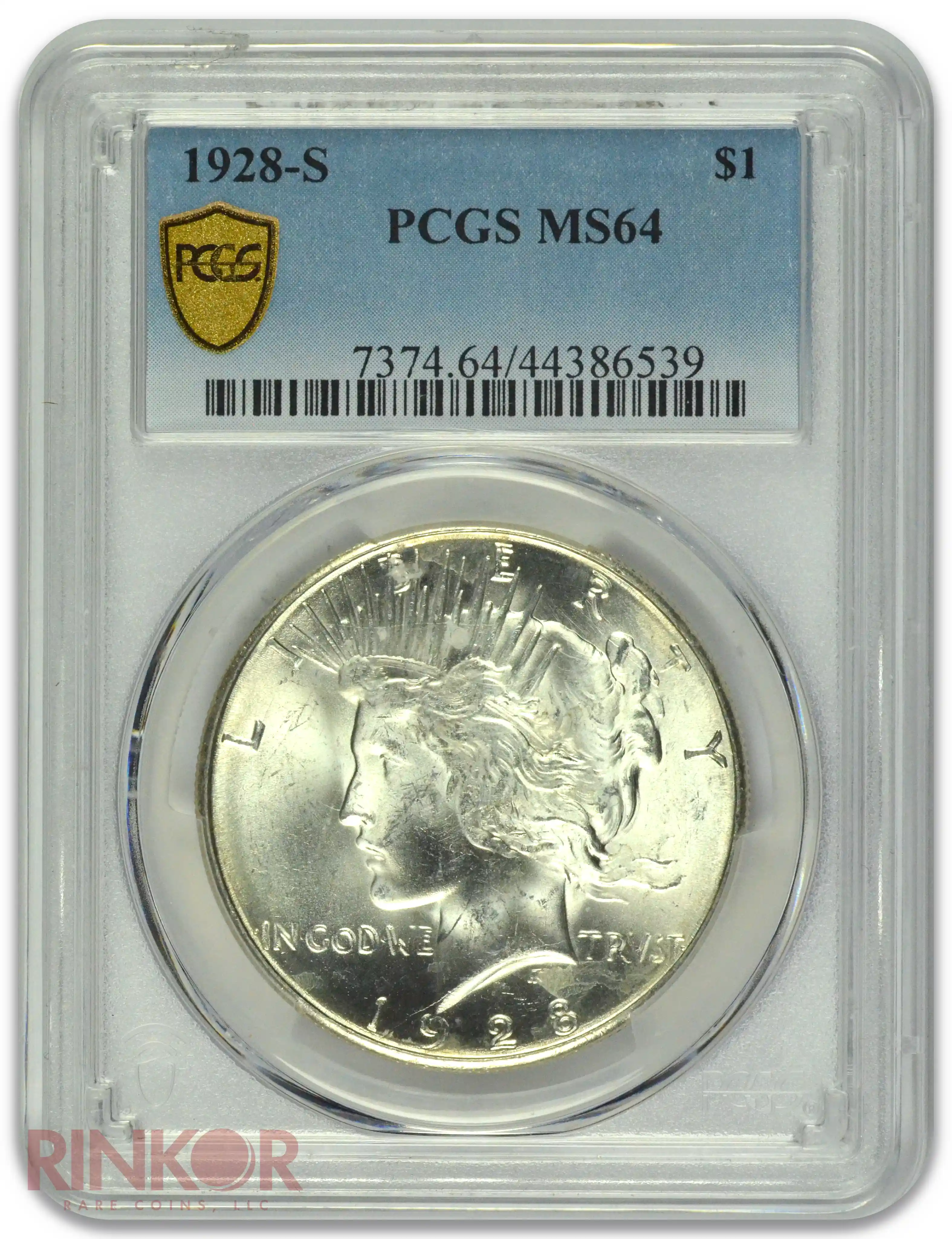 1928-S $1 Peace Dollar PCGS MS 64