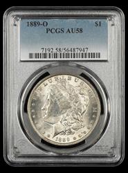 1889-O $1 PCGS AU-58