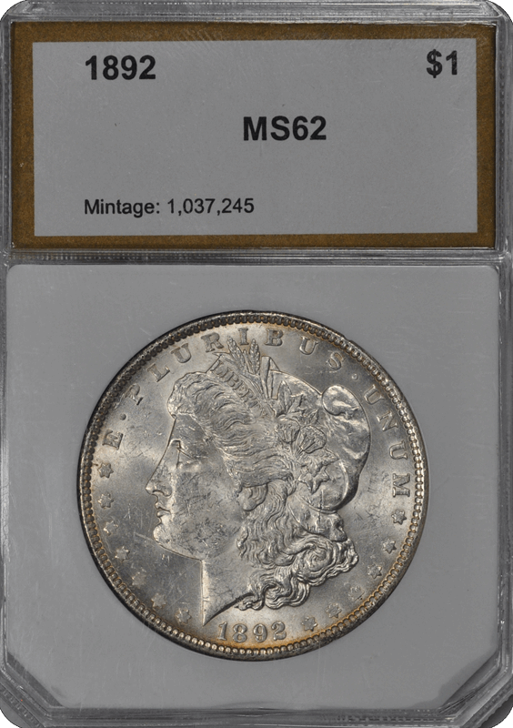 1892 Morgan PCI MS 62 