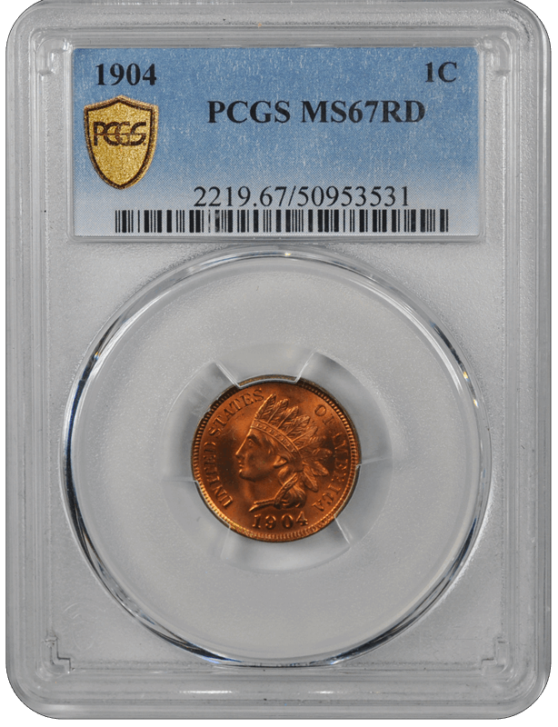 1904 Indian Head PCGS RD 67