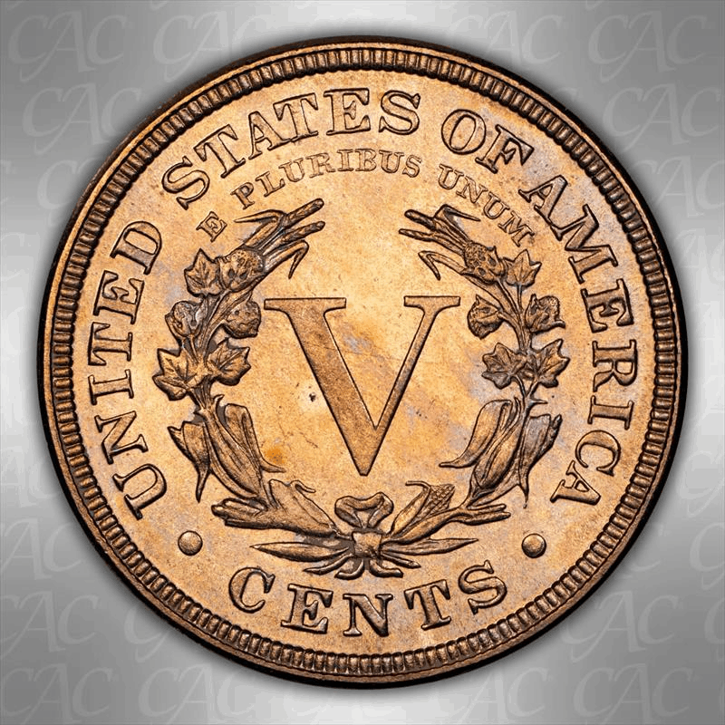 1883 Cents 5c CACG PR 65