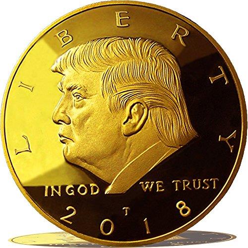 Donald Trump Gold Coin 2018 24kt Gold Plated 45th President of the United States Original Design 