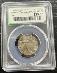 1990-D Washington PCGS MS 66