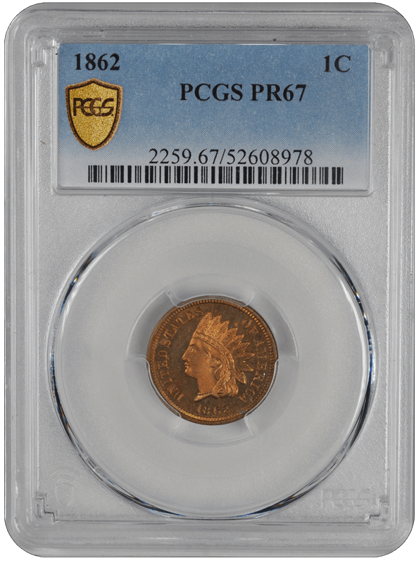 1862 Indian Head PCGS PR 67