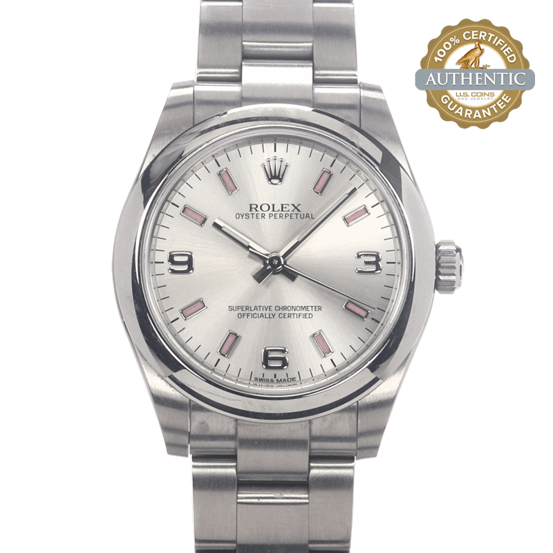 Rolex 31mm Oyster Perpetual Ref/177200 Watch and Card  