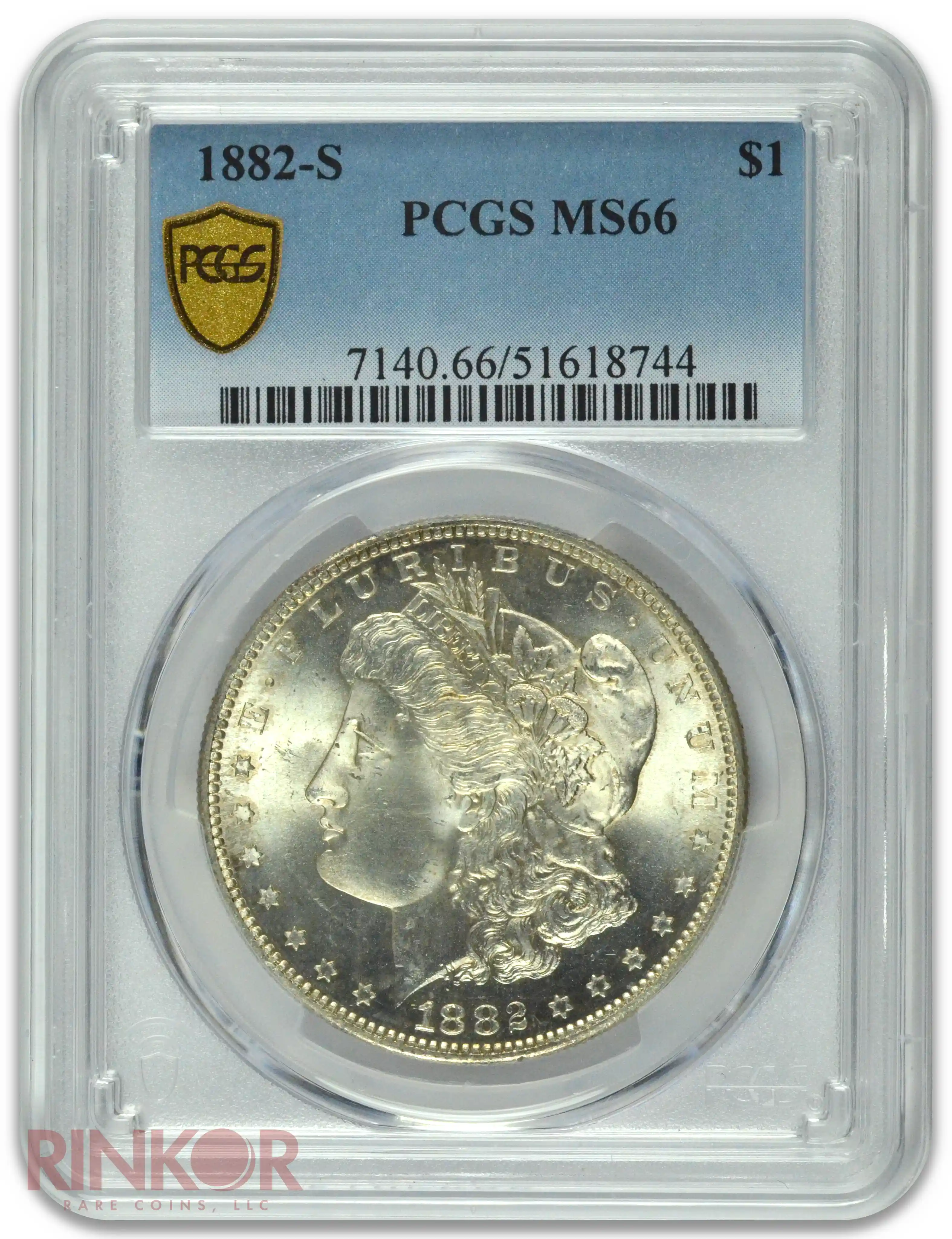 1882-S $1 Morgan Dollar PCGS MS 66