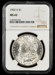 1902 S $1 NGC  MS62