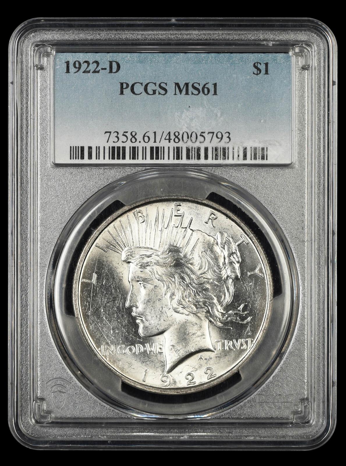 1922-D $1 PCGS MS 61