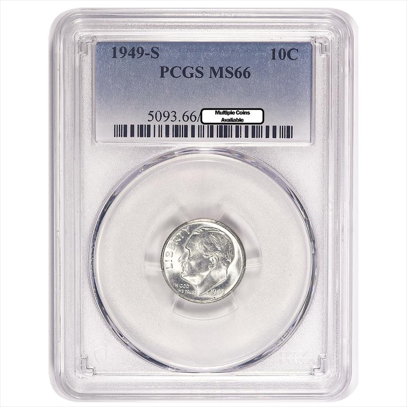 1949-S Roosevelt Dime 10C PCGS  MS66 -Multiple Coins Available-