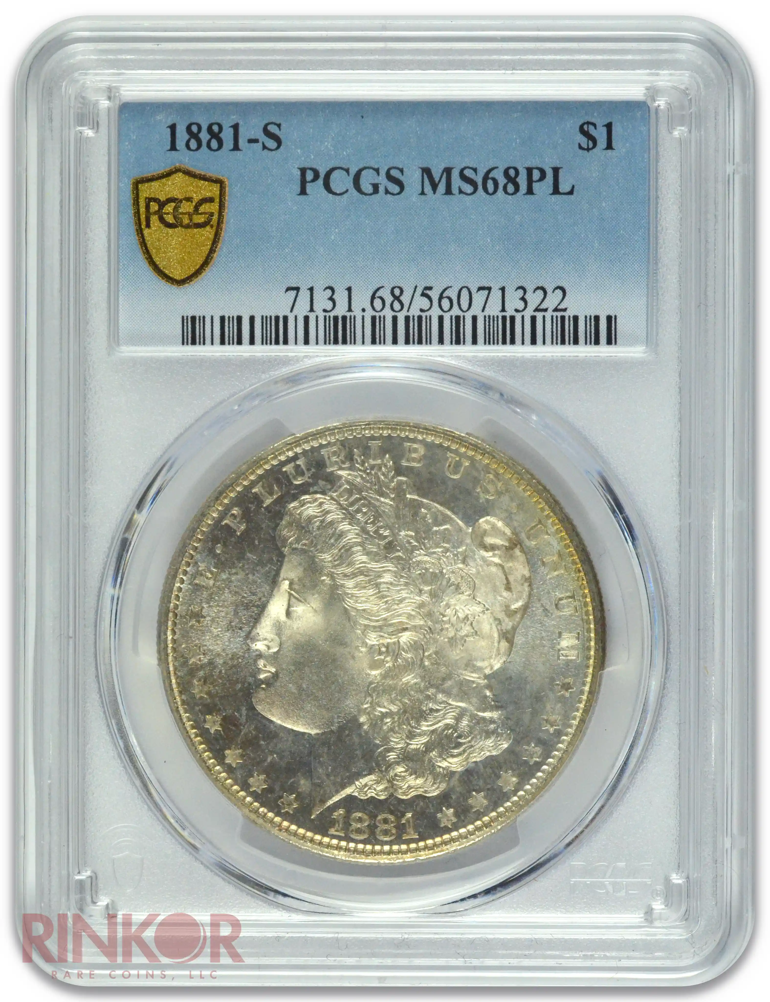 1881-S $1 Morgan Dollar PCGS MS 68 PL