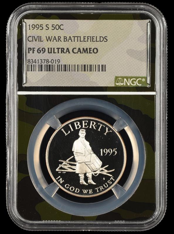 1995 S Civil War Battlefields Commemorative Half Dollar NGC PF69UCAM Camo Core PF69