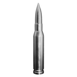 10 OZ SILVER .50 CALIBER BULLET REPLICA 