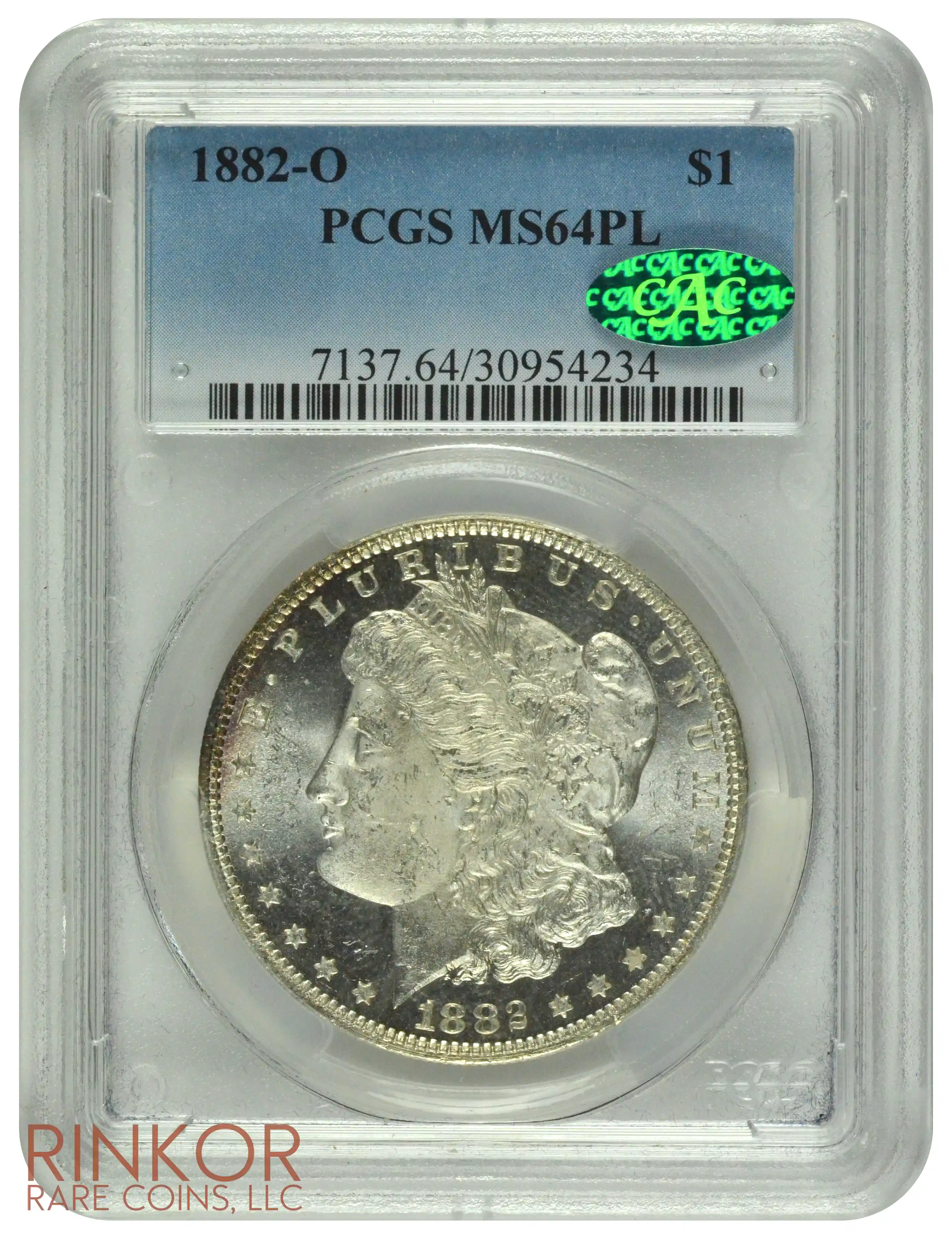 1882-O $1 PCGS MS 64 PL CAC