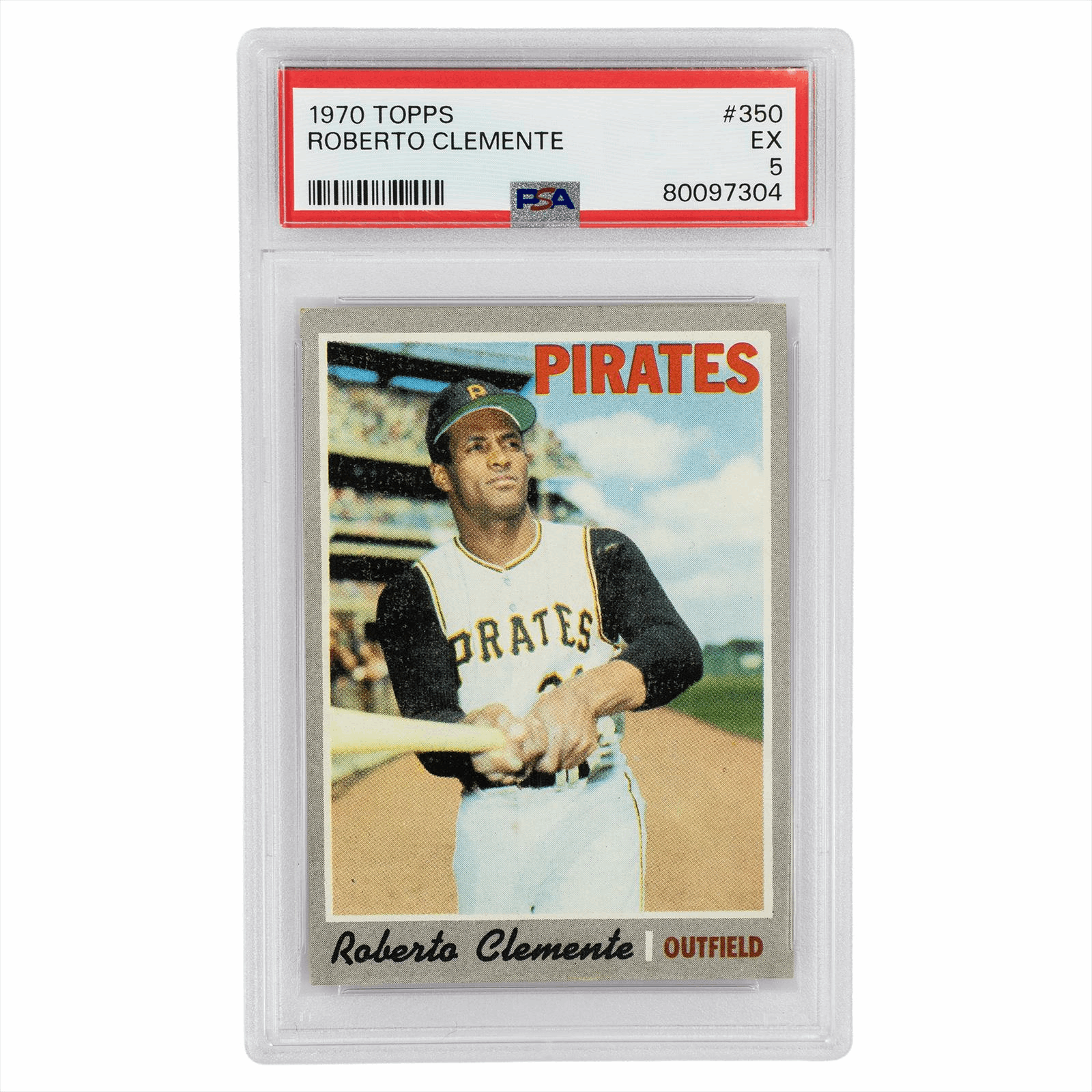 1970 Topps Roberto Clemente #350 PSA EX 5 Cert #80097304