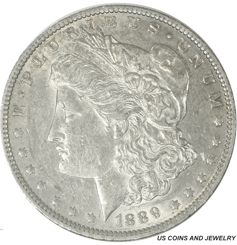 1889-O Morgan Silver Dollar $1 Almost Uncirculated AU