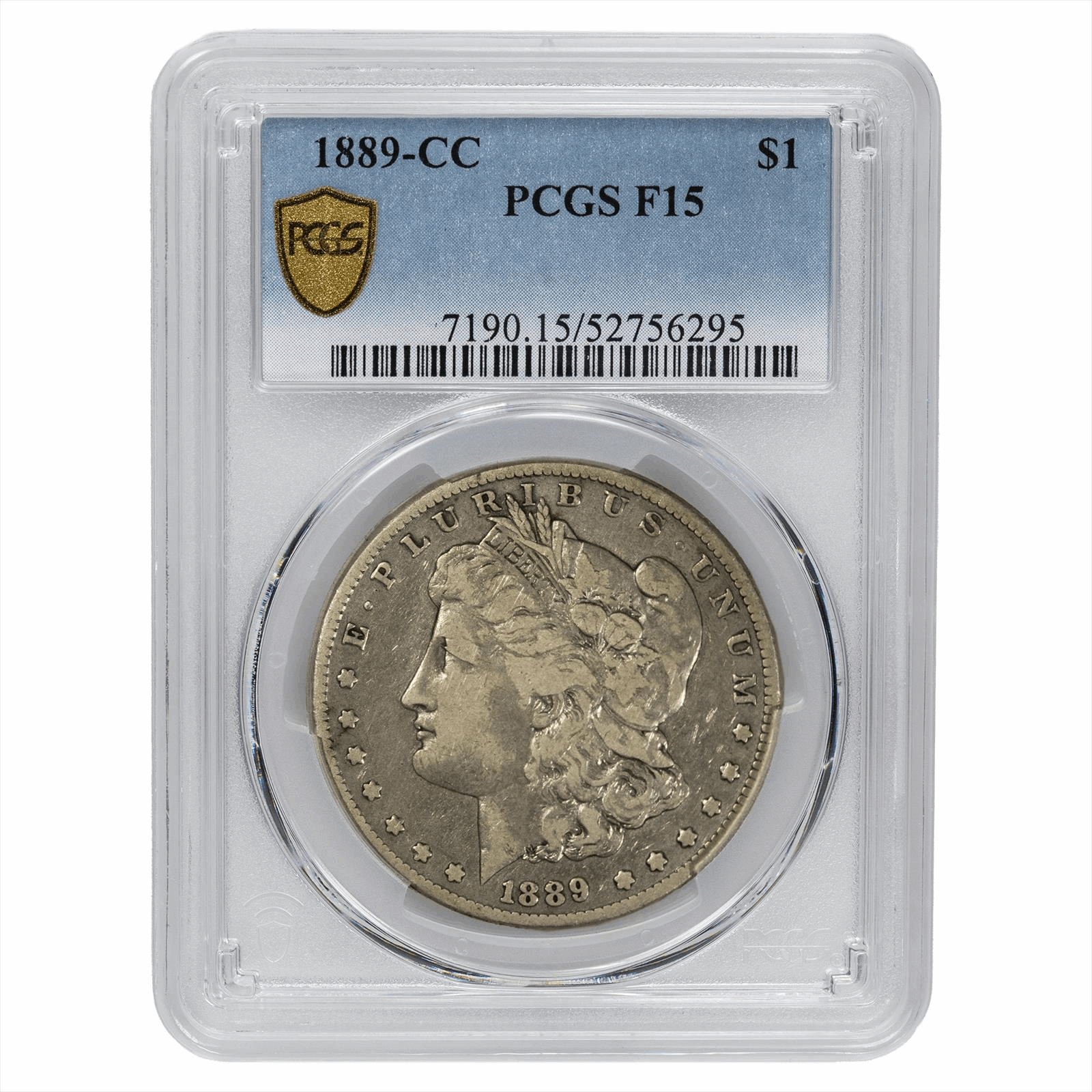 1889-CC Morgan Silver Dollar $1 PCGS F 15