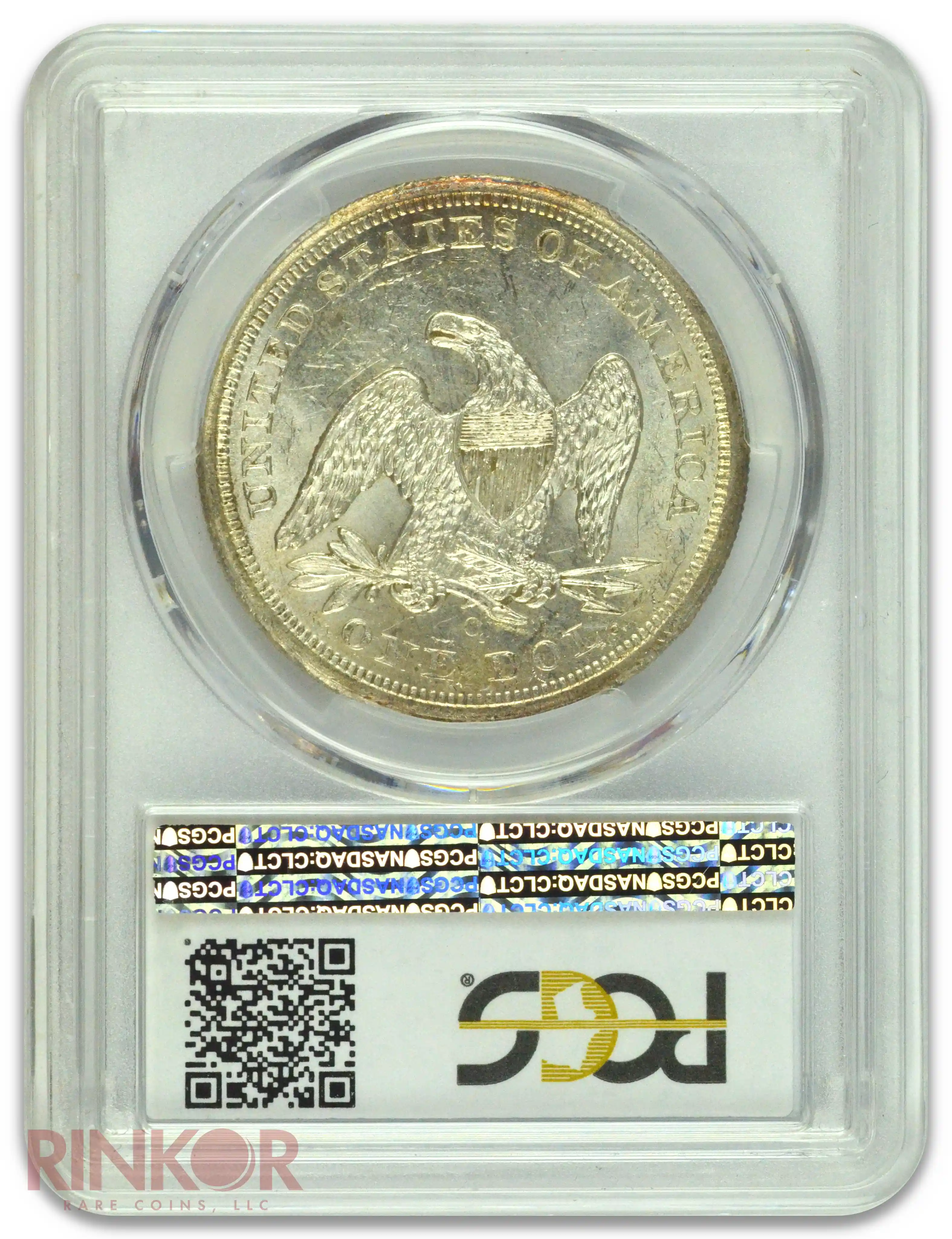 1860-O $1 Seated Dollar PCGS MS 62