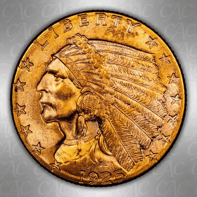 1925-D $2.50 CACG MS 65