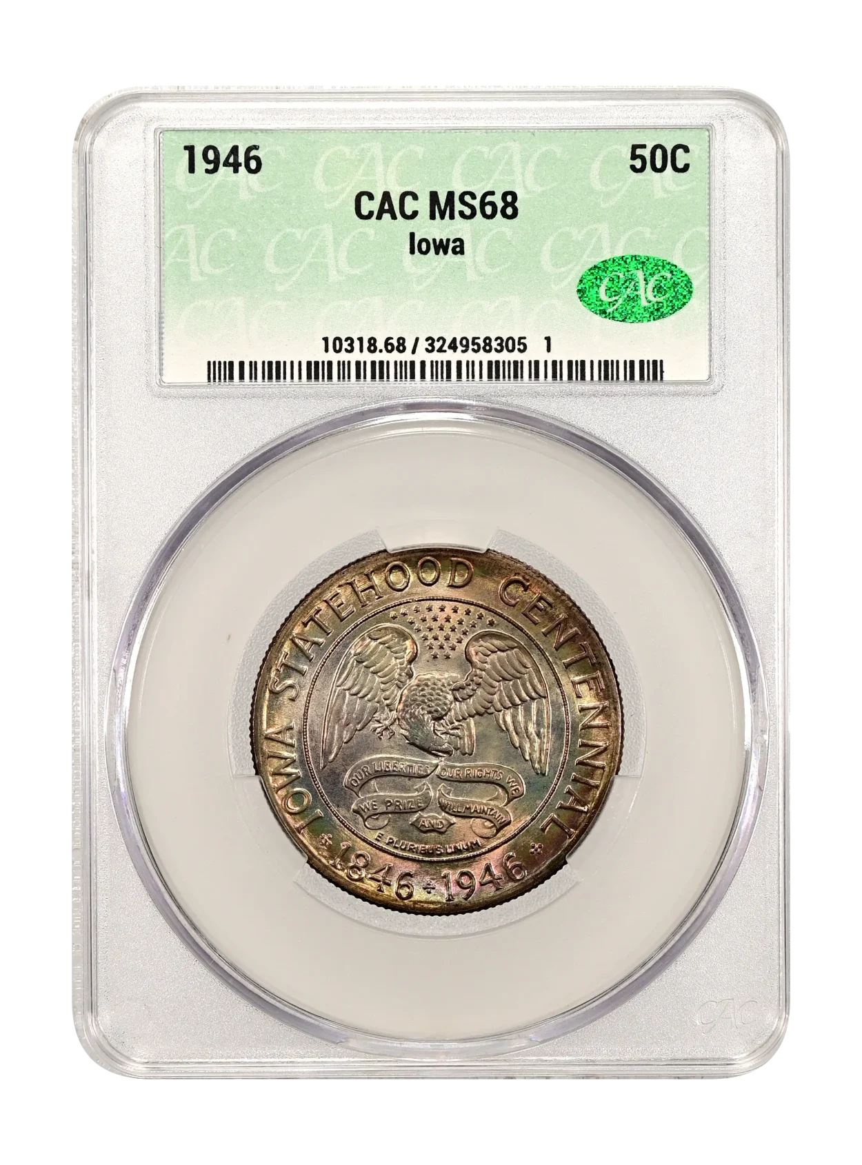 1946 Iowa 50c CACG MS 68