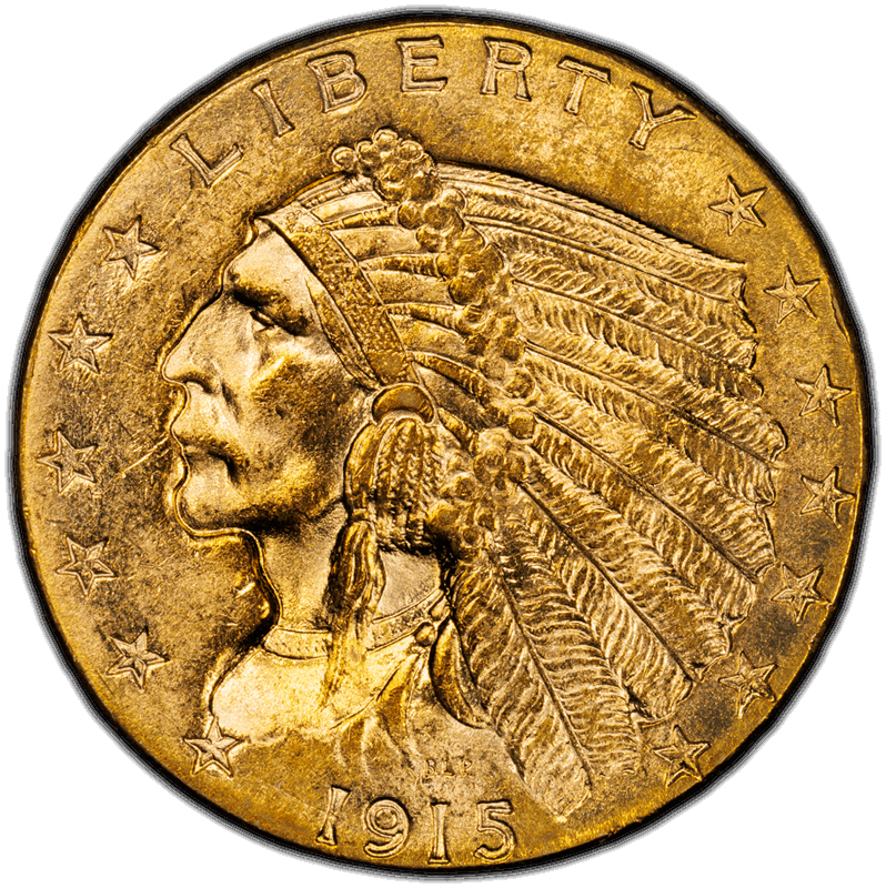 1915 $2.50 PCGS MS64 CAC 