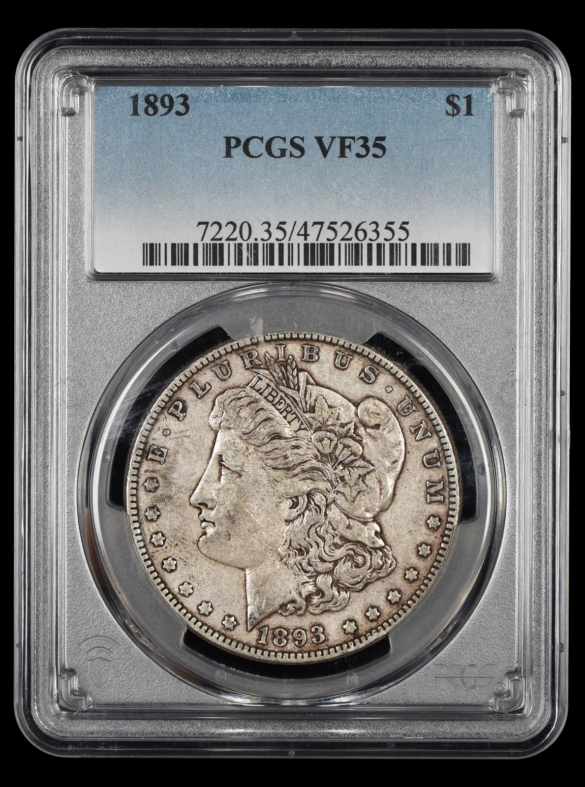 1893 $1 PCGS VF-35