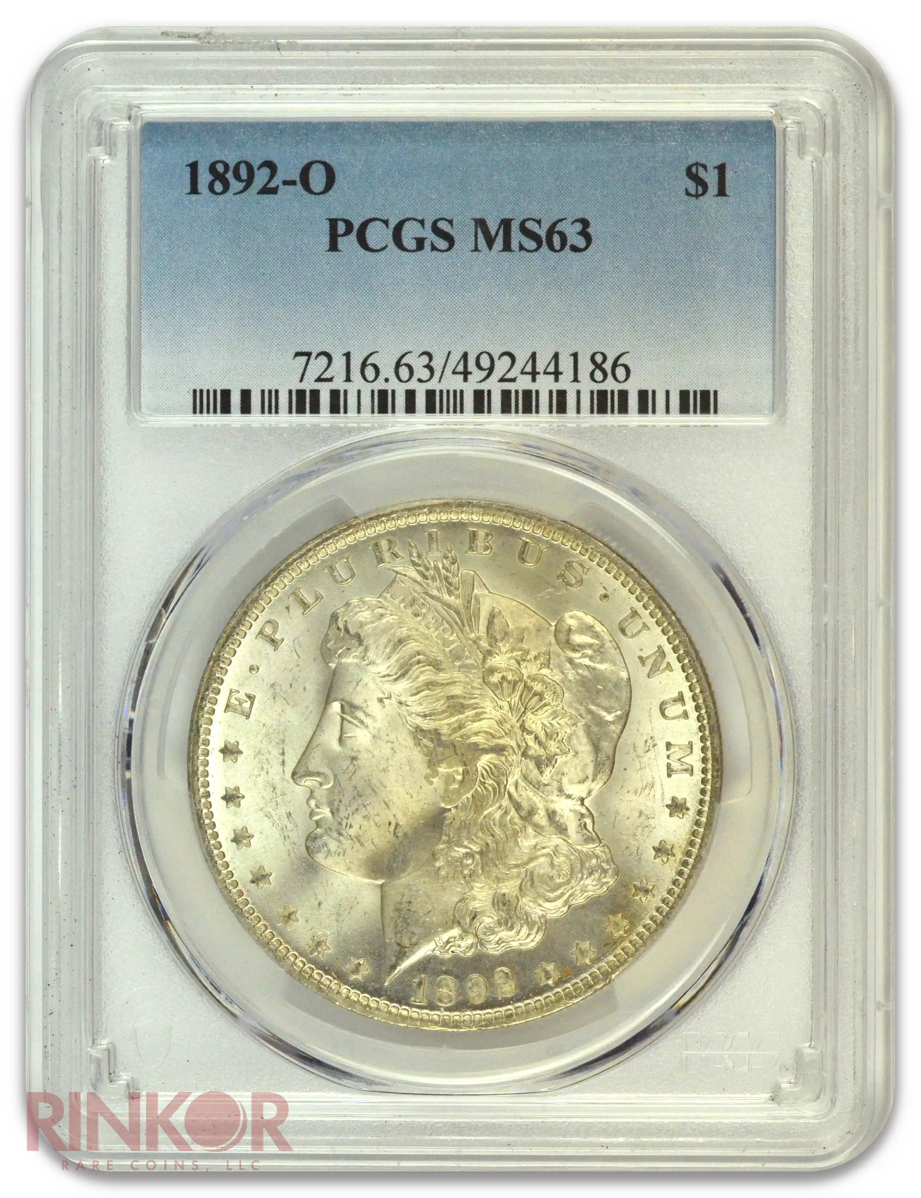 1892-O $1 Morgan Dollar PCGS MS 63