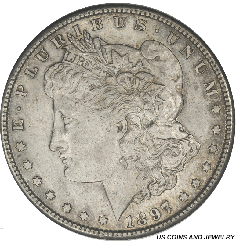 1897-S Morgan Silver Dollar $1 Almost Uncirculated AU
